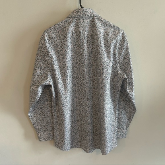 Apt 9 Premier Flex Slim Fit Long Sleeve Dress Shirt Multi Leaf Print 15” Medium - Picture 6 of 9